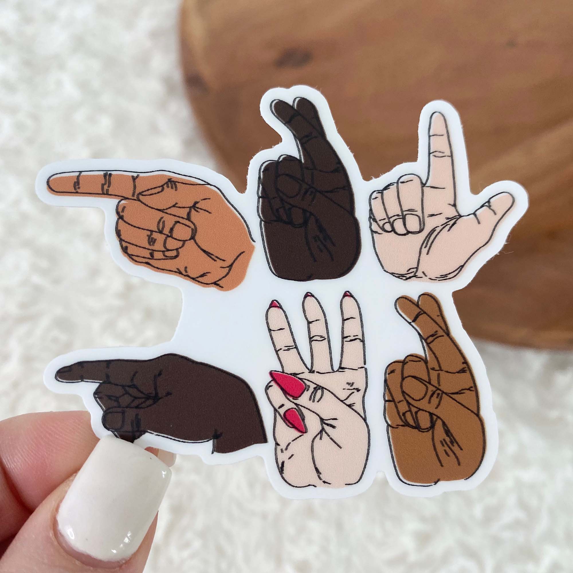  GRL PWR Sign Language Sticker、mySite、ghnorth