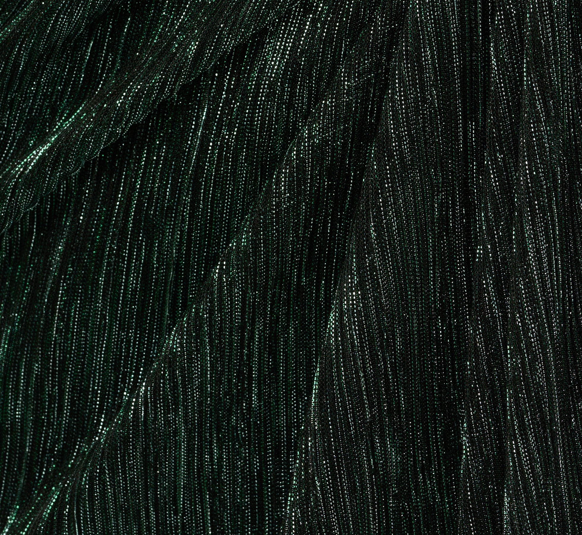 Stardust Pleated Draped One Shoulder Gown In Green Pine、mySite、solidvoid