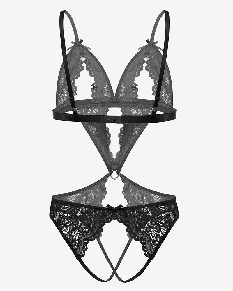 Lace Deep V Teddy Bodysuit、mySite、bengalsvssteelers