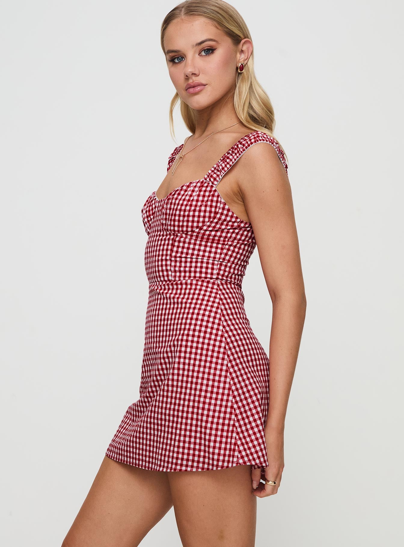 Faubert Mini Dress Red Gingham Petite、mySite、solidvoid
