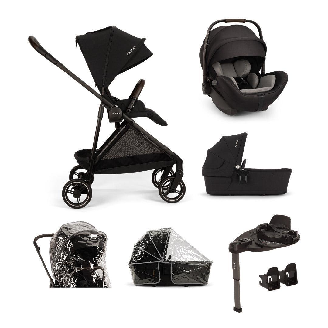  Nuna IXXA NEXT Stroller with ARRA FLEX & BASE CURV Travel System Bundle - Caviar、mySite、merchandisen