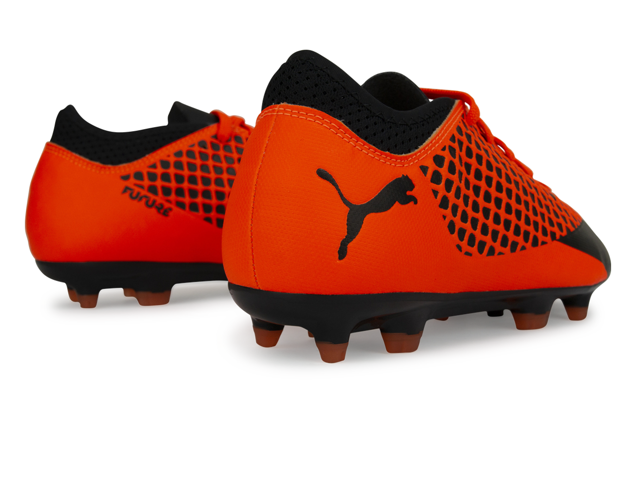 PUMA Kids FUTURE 2.4 NETFIT FG/AG Black/Shocking Orange、mySite、noshort