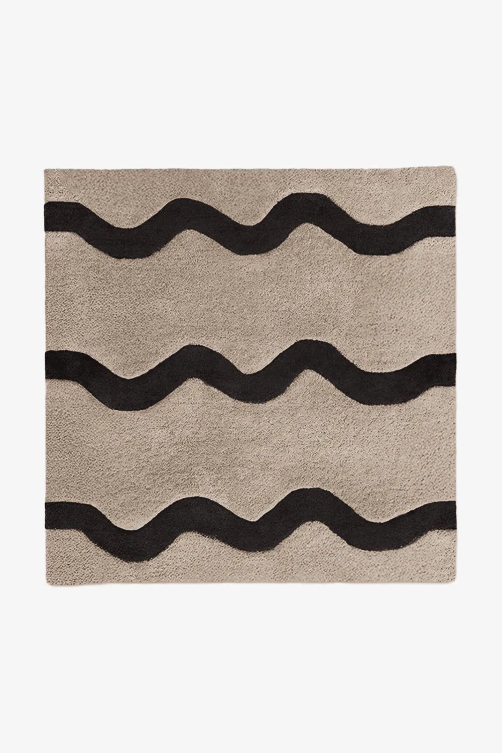Customizable Wavy Stripe Square Tufted Rug、mySite、gigharbornorthrealestate