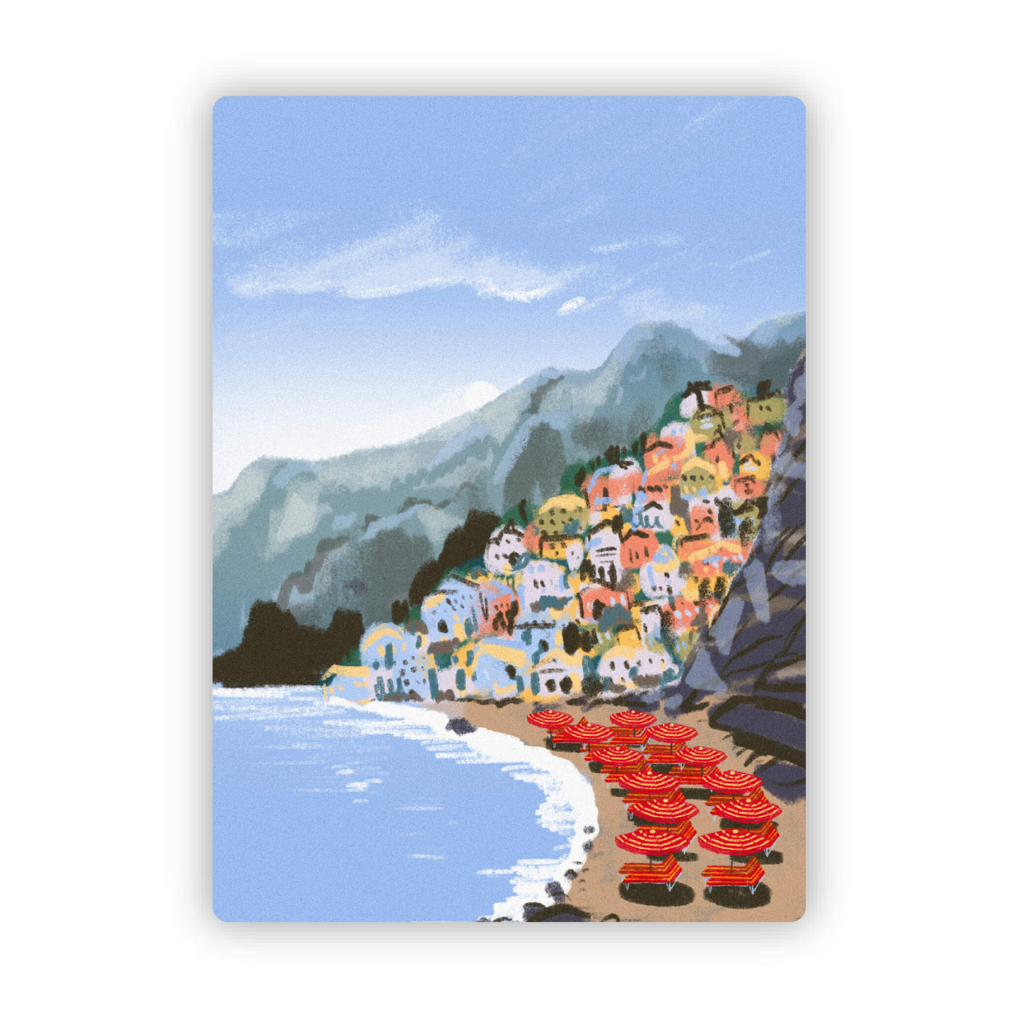 Amalfi Coast Beach Sticker、mySite、elrpsem3k
