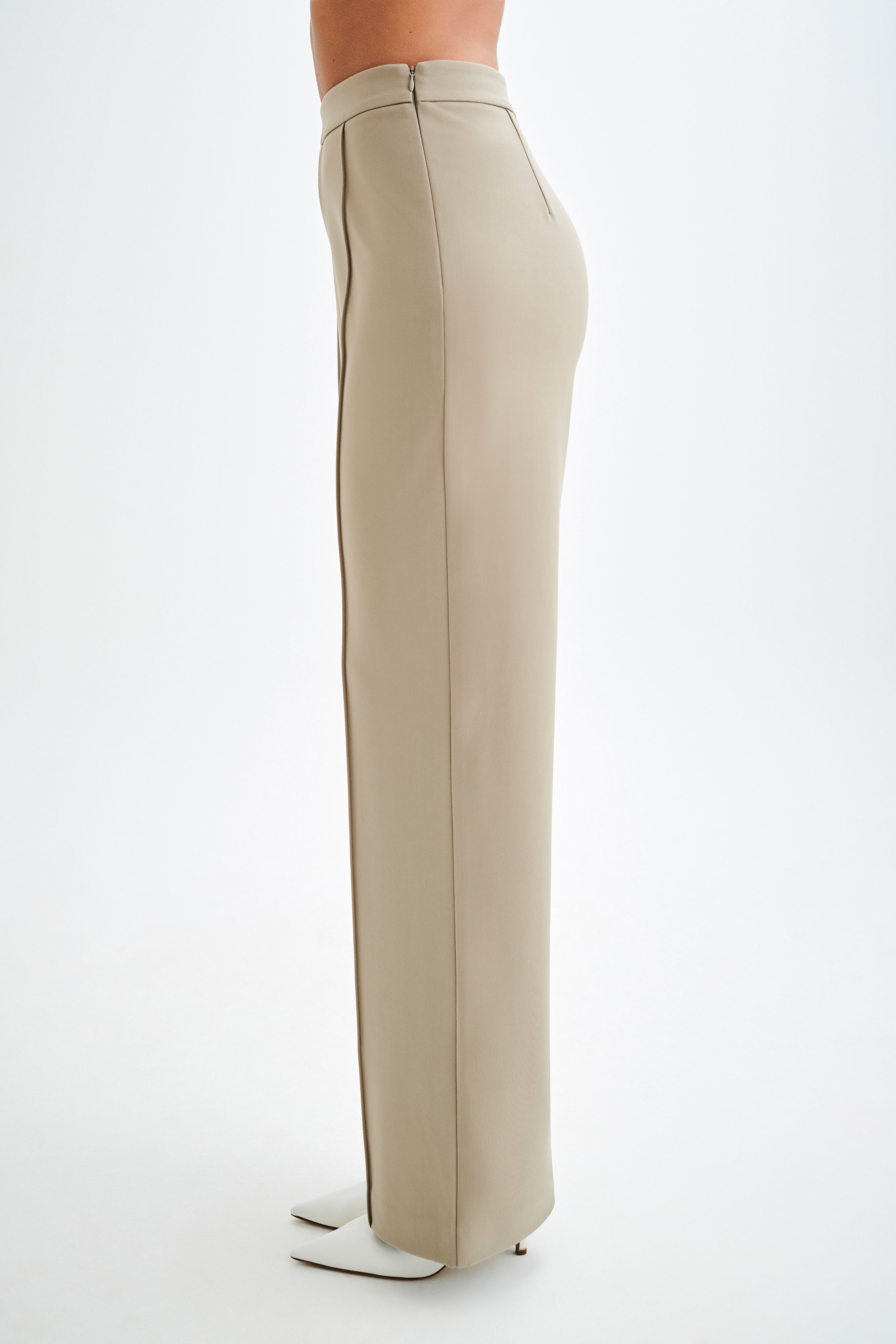 Antonia Pleated Wide Leg Pants - Mushroom、mySite、solidvoid