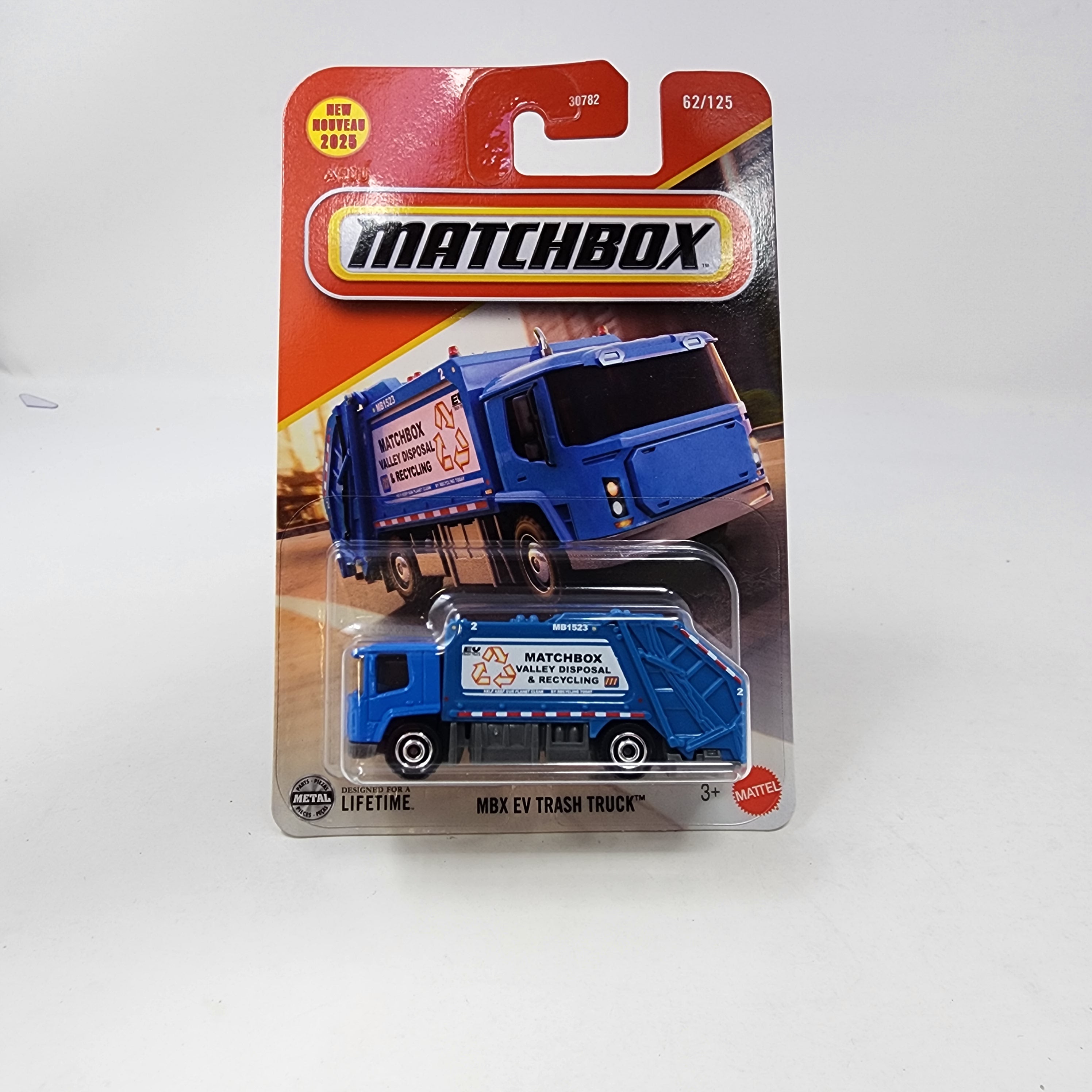 EV Trash Truck * Blue * 2025 Matchbox Basic Mainline Case G、mySite、hgirdovlk