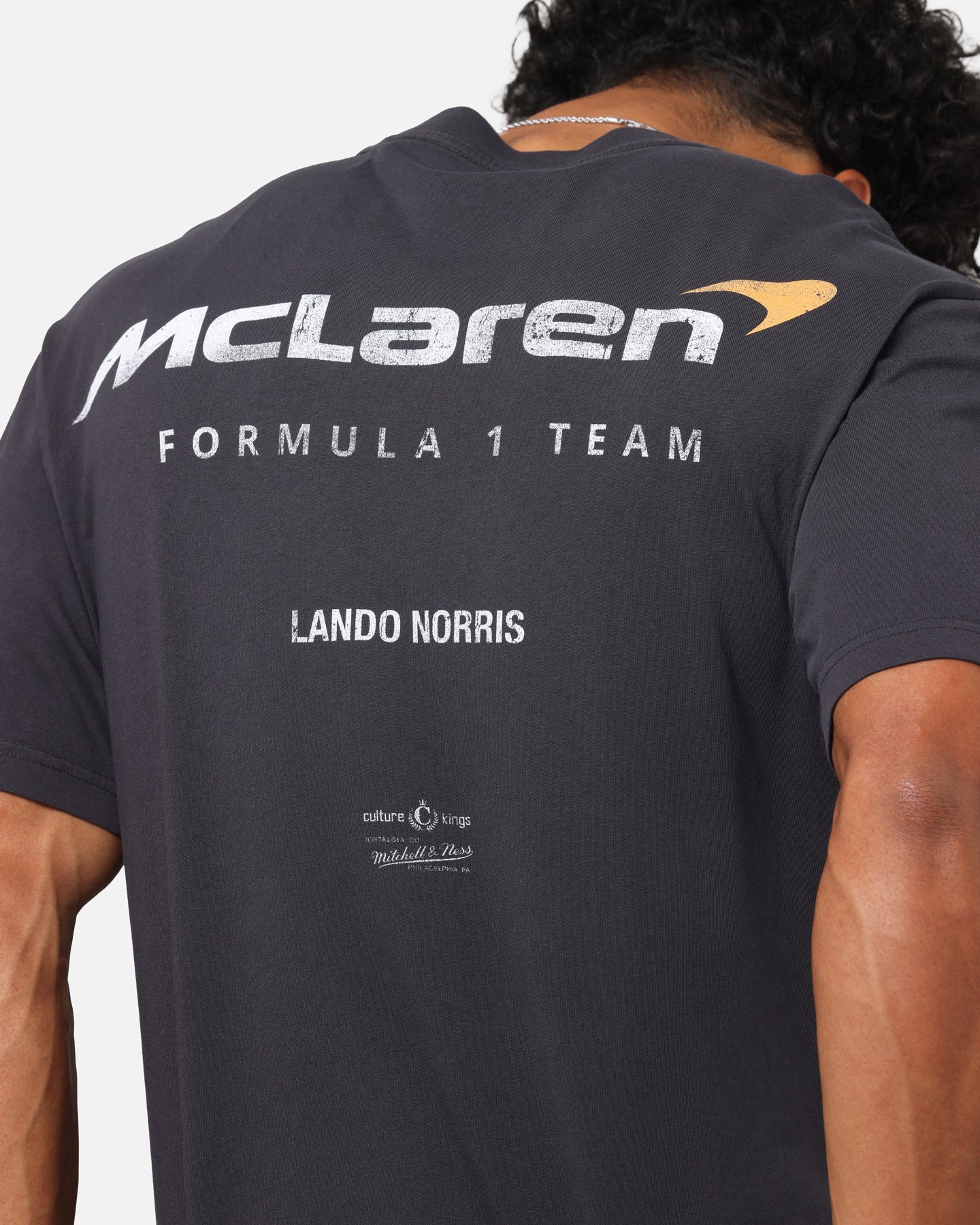 Mitchell & Ness X Mclaren Lando Norris Helmet T-Shirt Faded Black、mySite、zt4zffjzw
