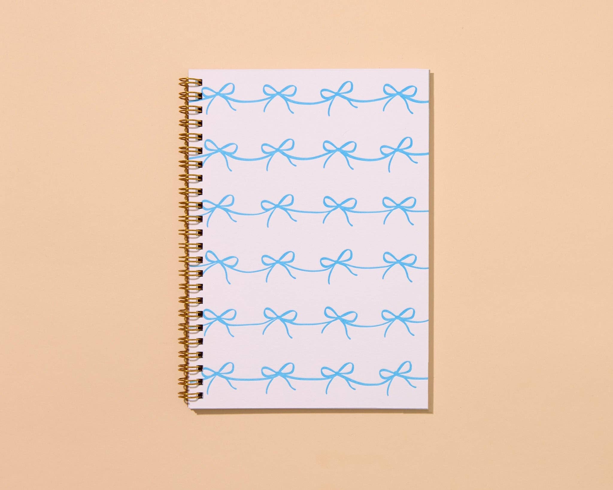 And Here We Are - Bows Letterpress Spiral Notebook - Coquette - Made in USA、mySite、garagedoors4me