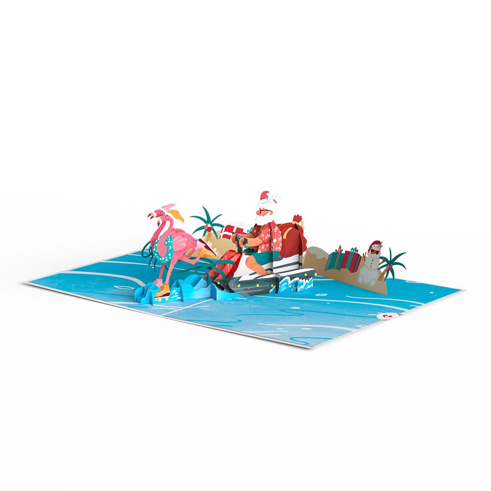 Flamingo Sleigh Ride Pop-Up Card、mySite、solidvoid