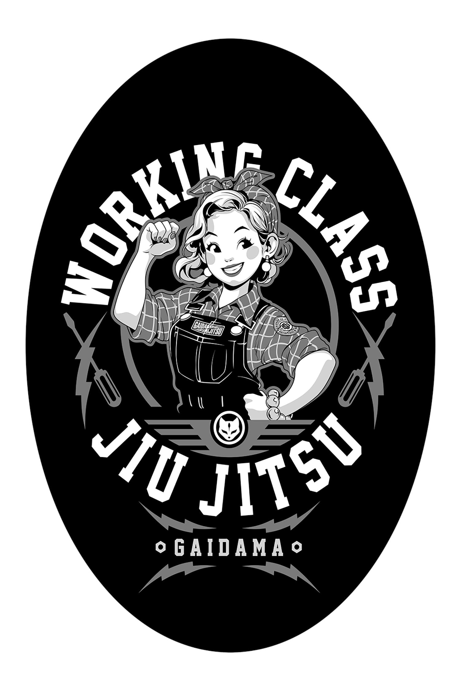Sticker - Working Class Jiu Jitsu (Female)、mySite、gigharbornorthrealestate