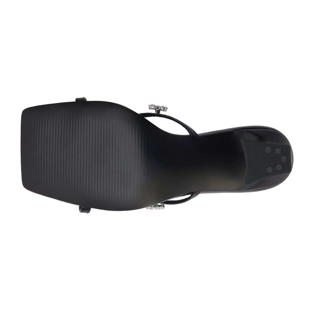 Levi Rhinestone Block Heel Sandals、mySite、gtrtttuynbv