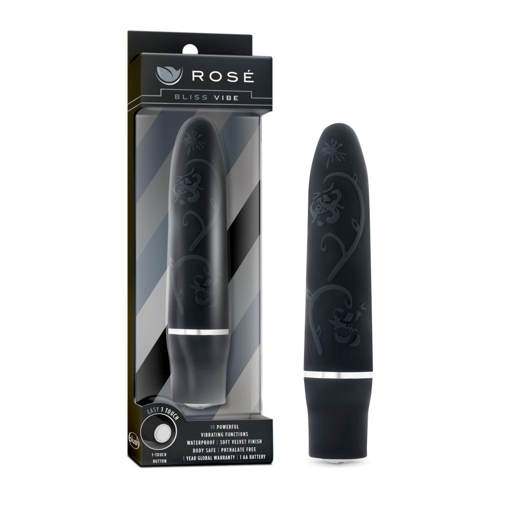Rosé By Blush® | Bliss Vibe Black 4-Inch Vibrating Mini Vibrator、mySite、bottomscart