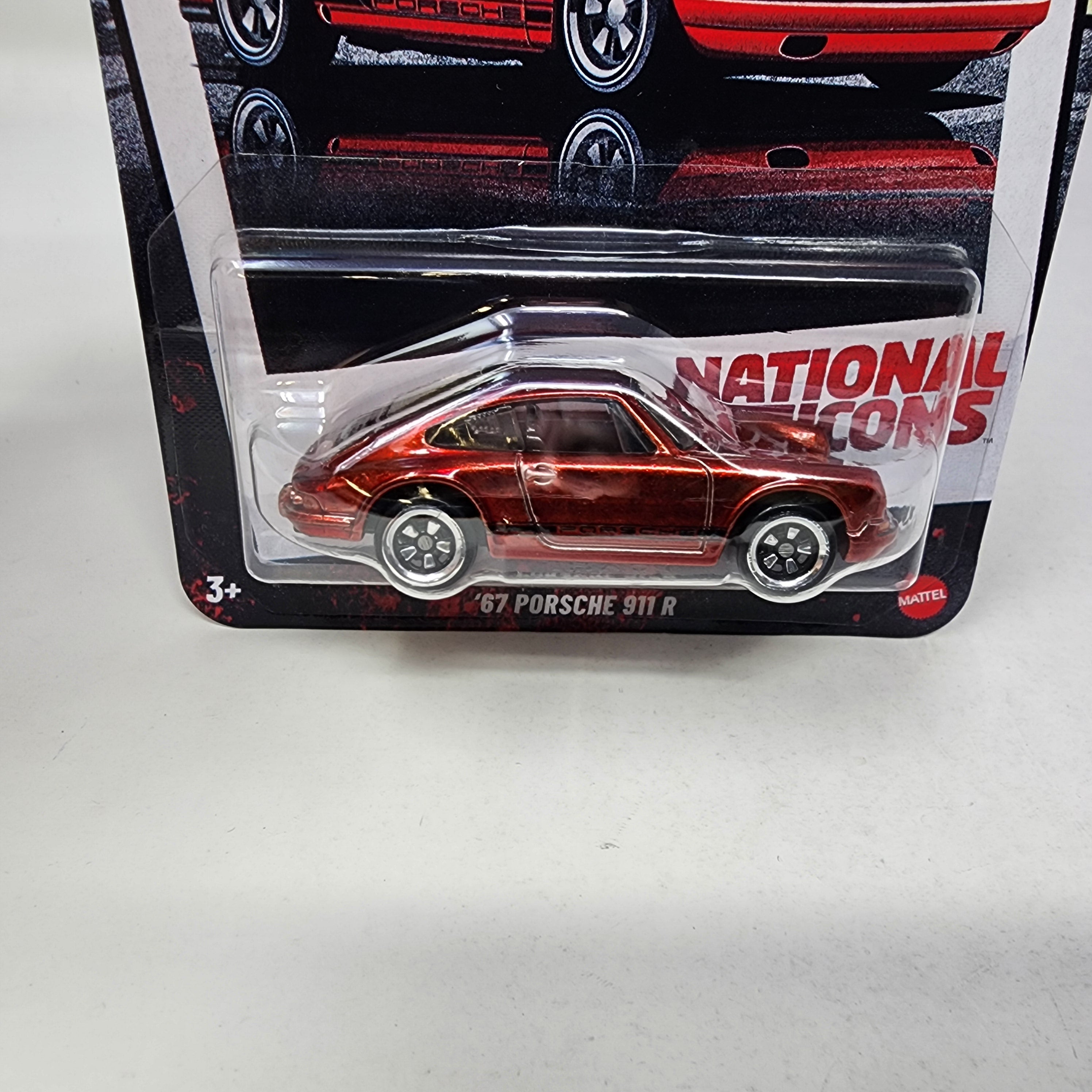 CHASE * '67 Porsche 911 R 5/5 * Spectraflame Dark RED * 2025 Hot Wheels National Icons Silver Series、mySite、hgirdovlk