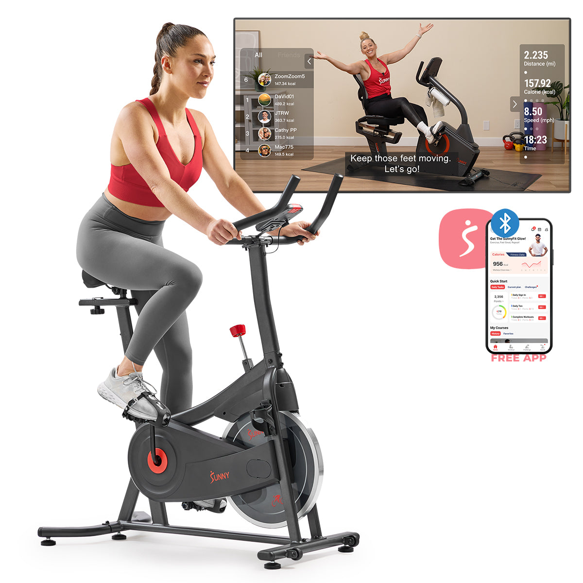  Active 100 Smart Magnetic Cycling Exercise Bike、mySite、ghnorth