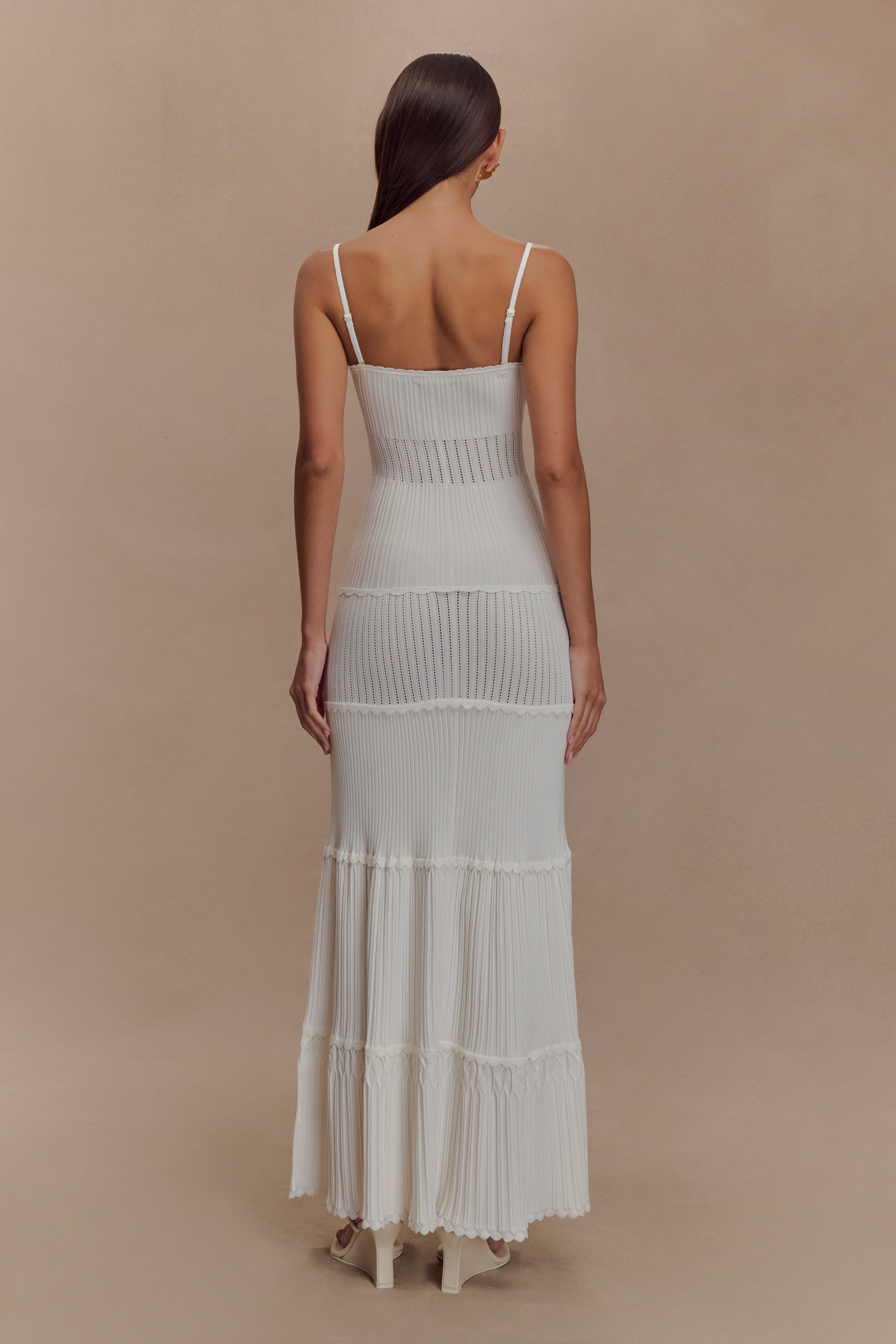 Finley Pointelle Knit Maxi Dress - Ivory、mySite、solidvoid