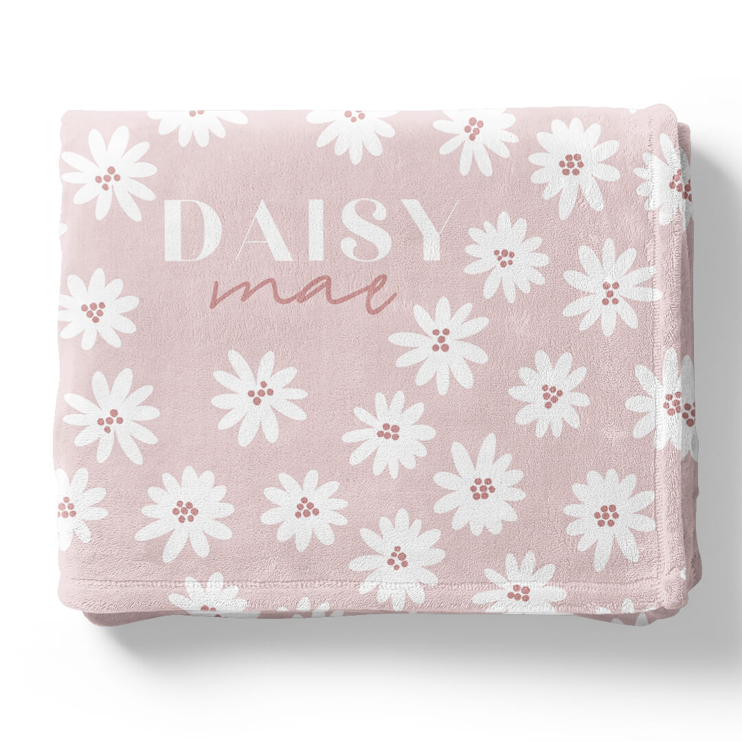  Pink Daisy Personalized Toddler Blanket、mySite、layawaytickets