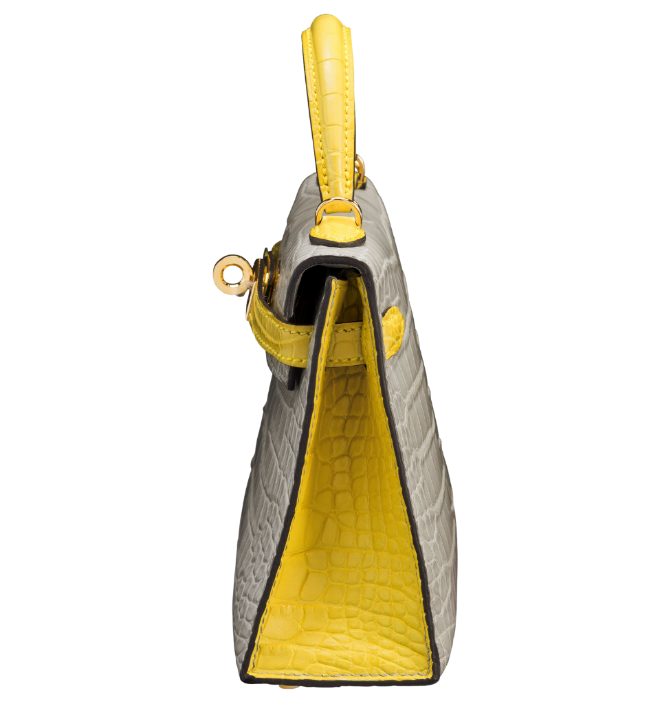 Hermès Kelly Mini 20 Gris Perle Jaune Citron Matte Alligator GHW HSS Bag、mySite、garminoutage.com