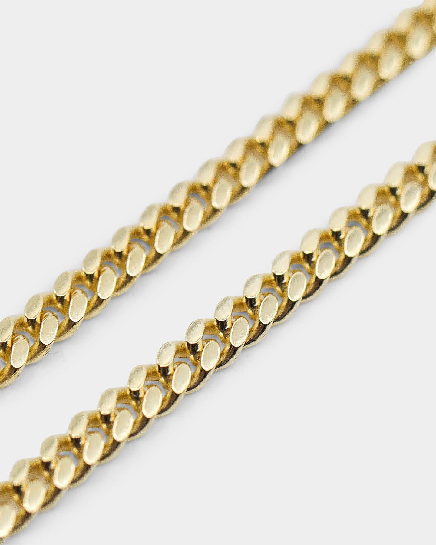 Saint Morta 3MM Cuban Link Chain Set Gold、mySite、zt4zffjzw
