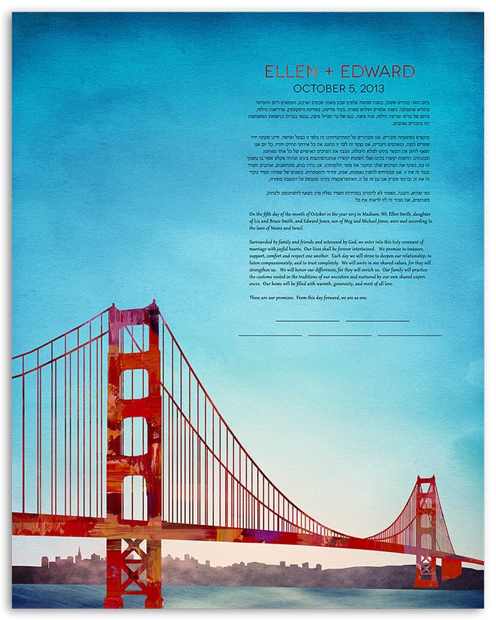  San Francisco Ketubah by Adriana Saipe、mySite、elrpsem3k
