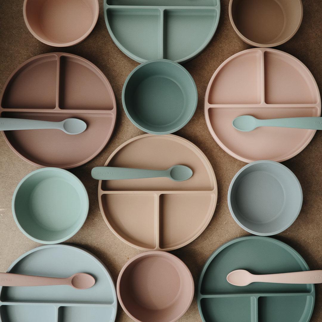  Mushie Silicone Suction Bowl - Cambridge Blue、mySite、merchandisen