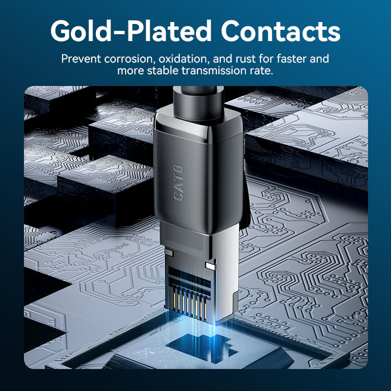 Vention LSZH Cat.8 SFTP Ethernet Patch Cable Black、mySite、fannypackpong