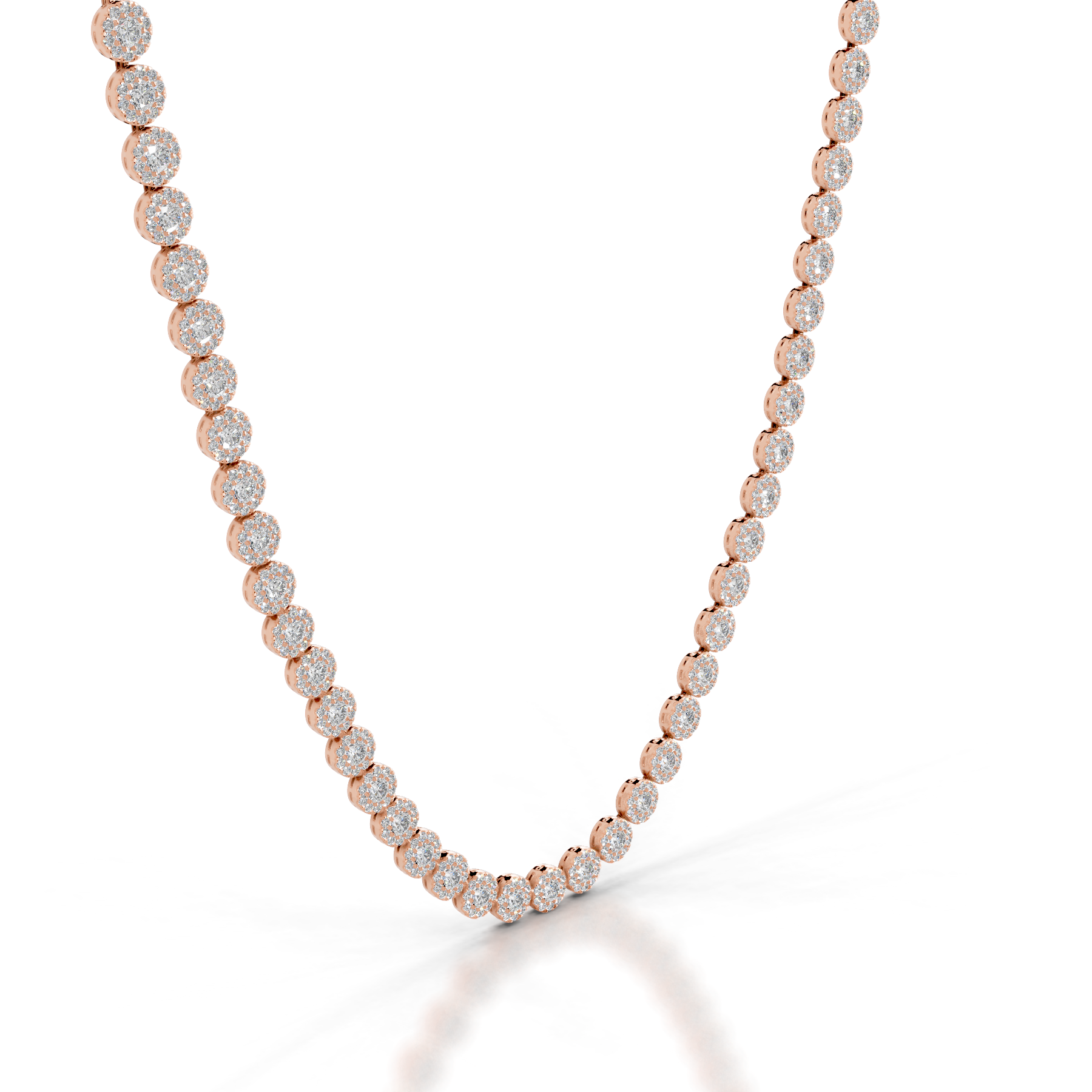 Gaynelle Diamond Tennis Collier (10 Carat) -14K Rose Gold、mySite、hinf8tx79