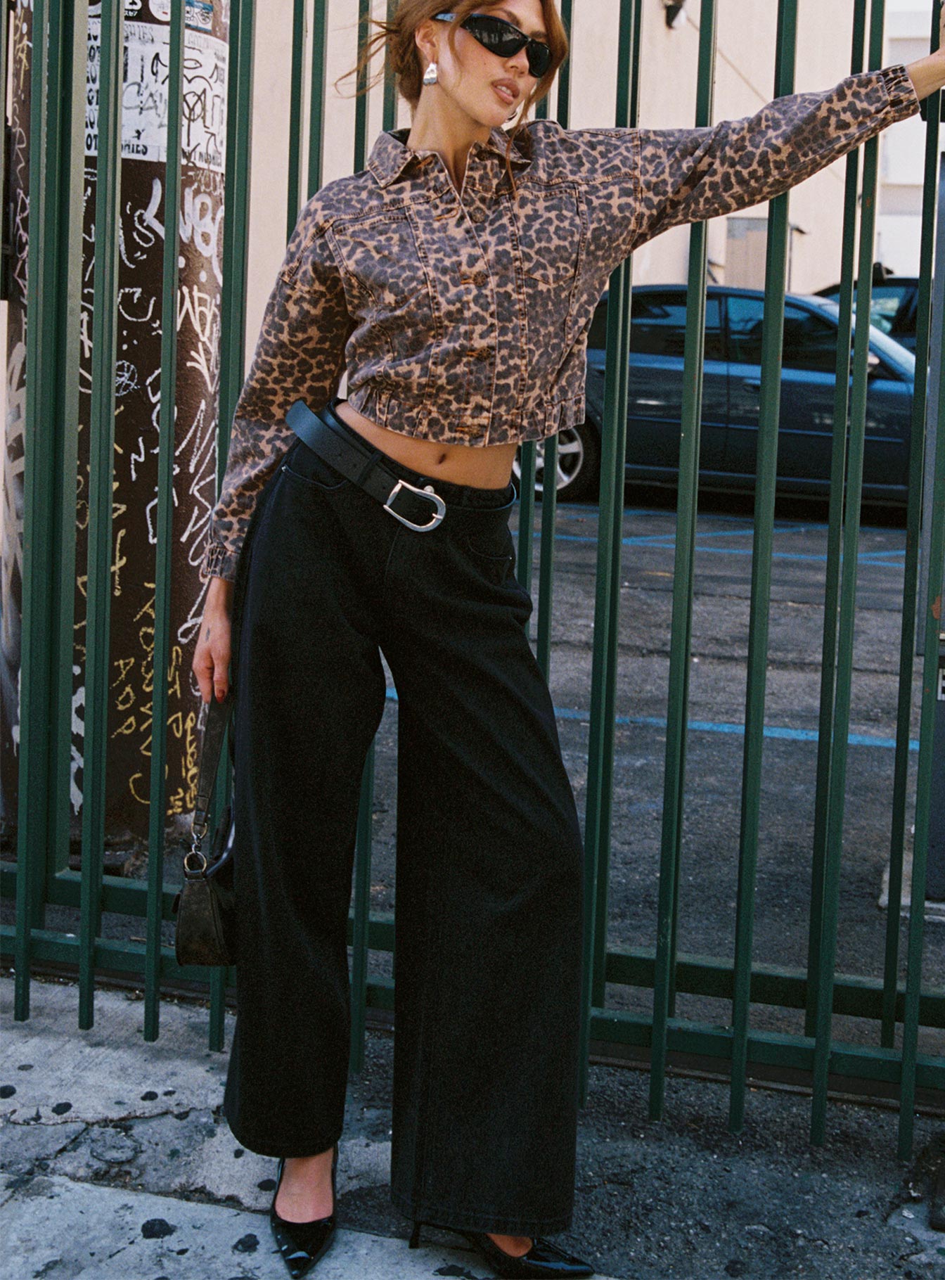 Naylor Wide Leg Jeans Washed Black Denim Tall、mySite、solidvoid