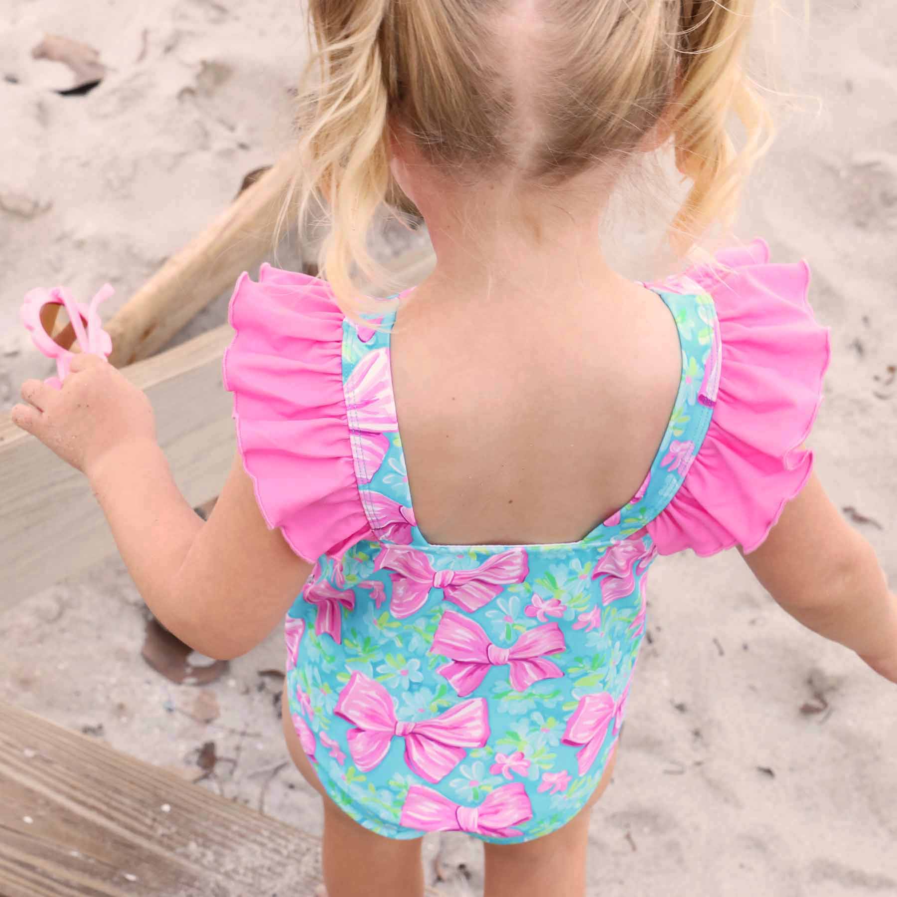  Double Ruffle One Piece | Beachy Bows、mySite、layawaytickets