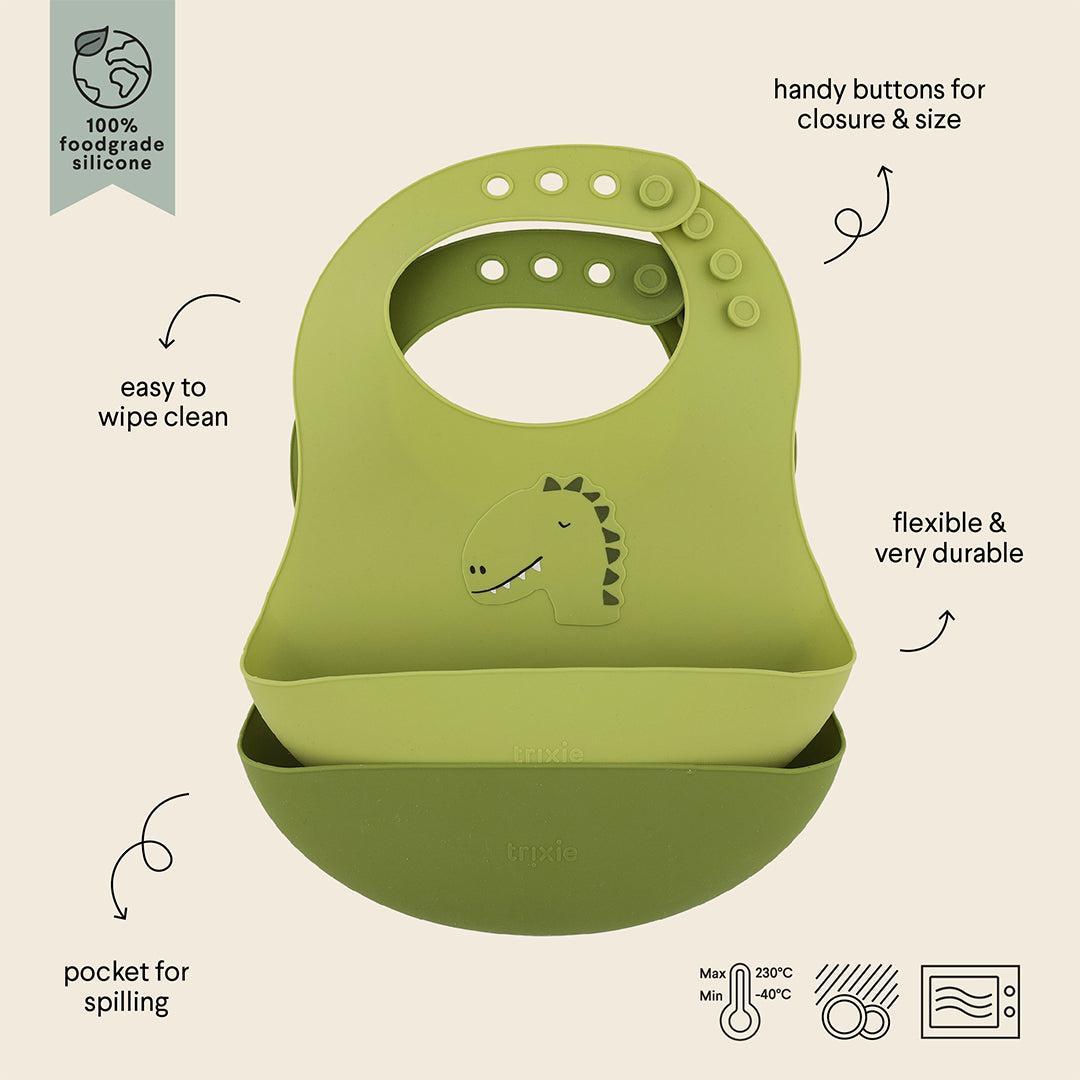  Trixie Silicone Bibs 2 Pack - Mr. Dino、mySite、merchandisen