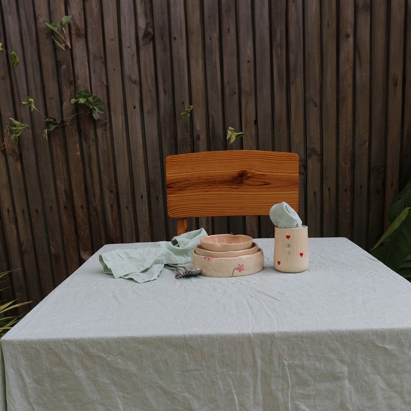 Pure Linen Table Cover | Sage Green、mySite、camillekostekn