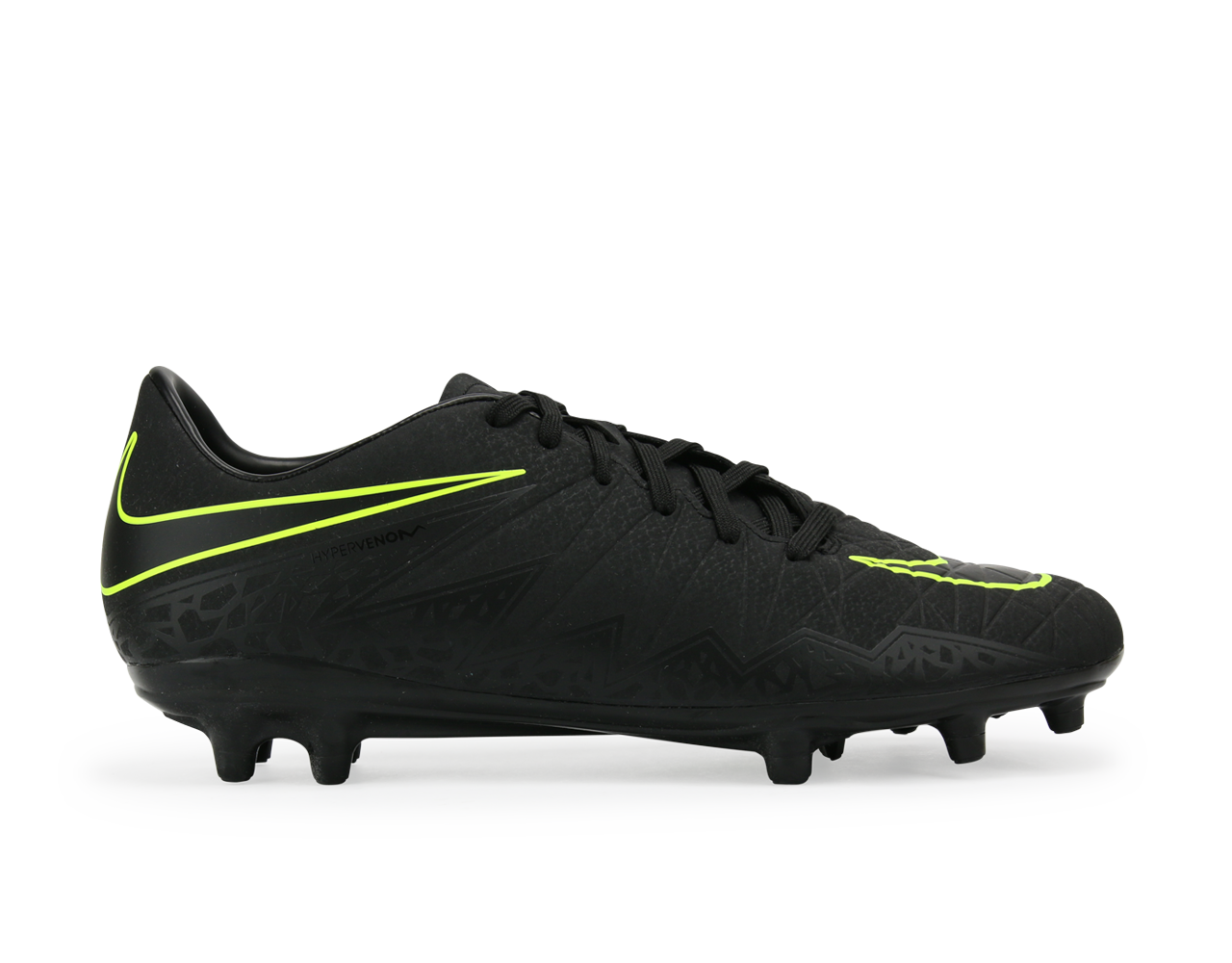 Nike Men's Hypervenom Phelon II FG Black/Black/Volt、mySite、noshort