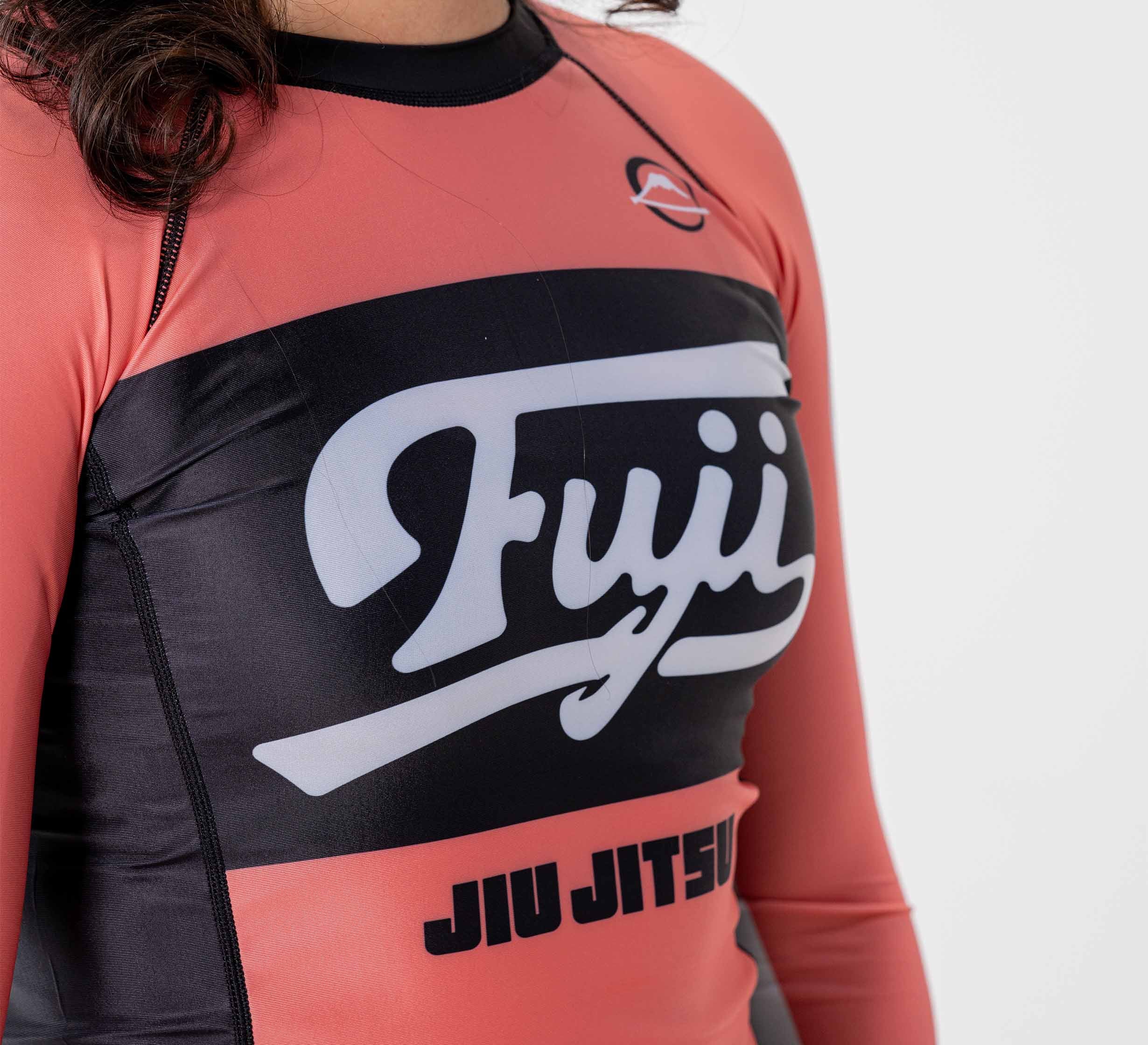 Womens Jiu Jitsu Script Flex Lite Long Sleeve Rashguard Pink、mySite、gigharbornorthrealestate