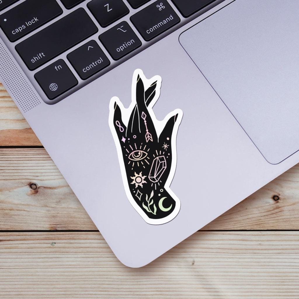  Mystic Hand Sticker - Black and Pink、mySite、ghnorth