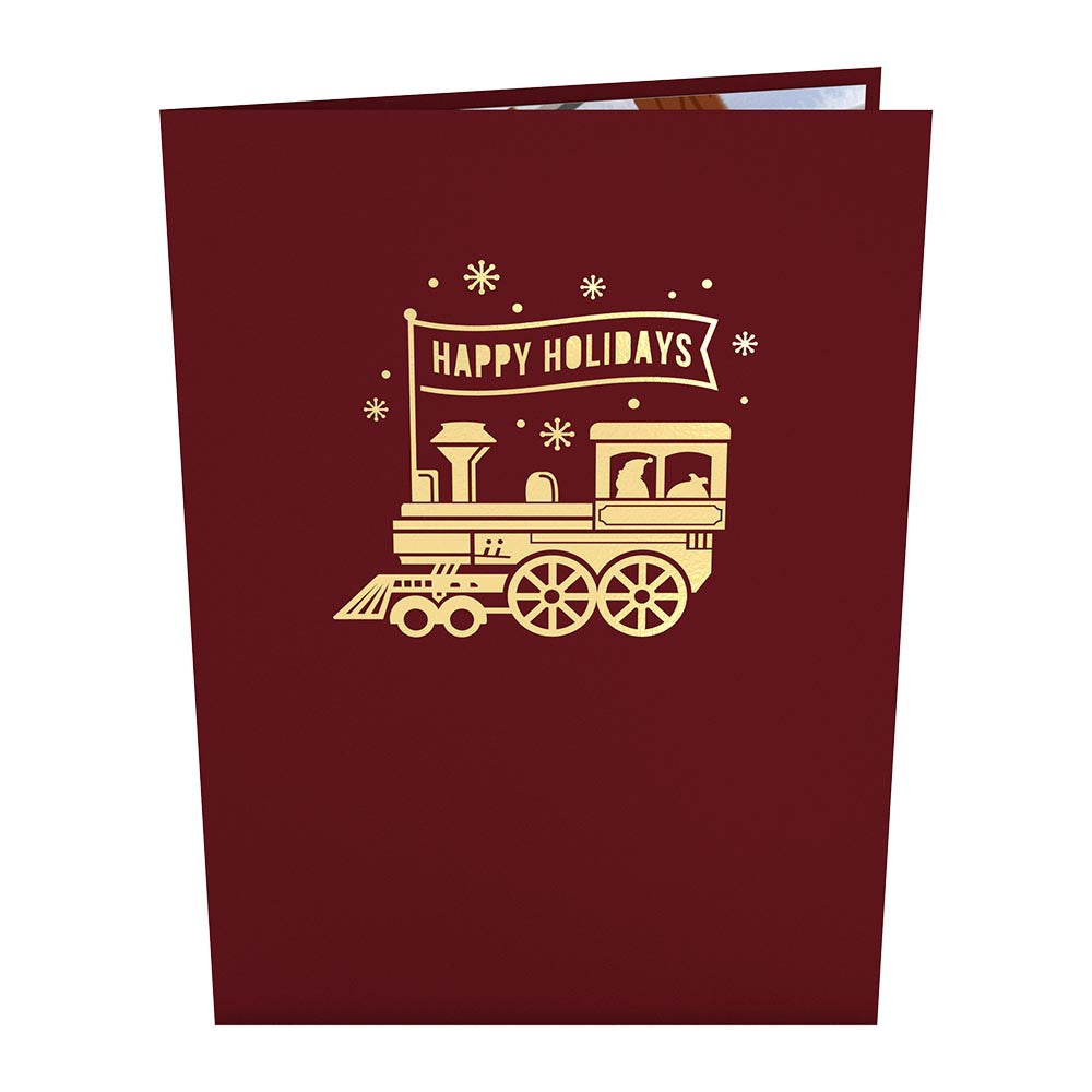 Santa Train Pop-Up Card、mySite、solidvoid