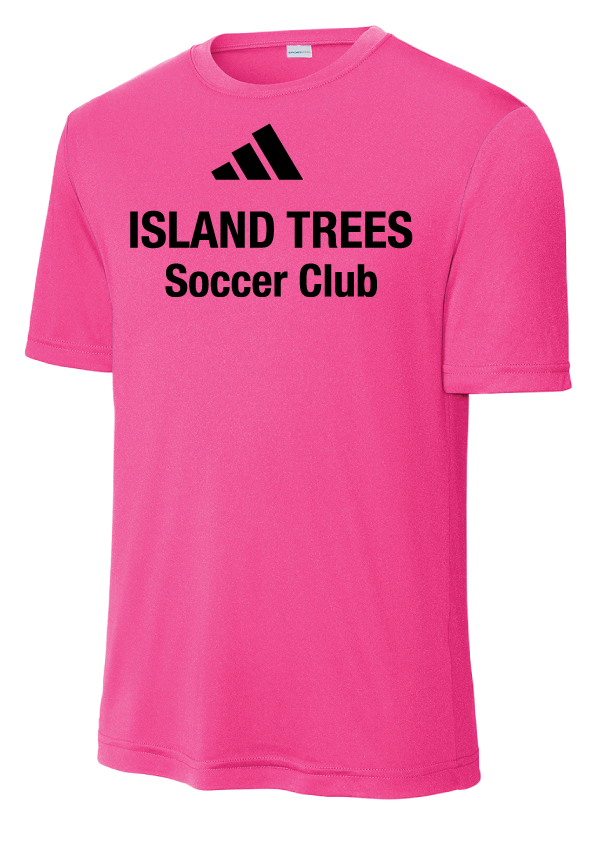 Sport-Tek Youth PosiCharge Competitor Tee - Island Trees Neon Pink、mySite、noshort