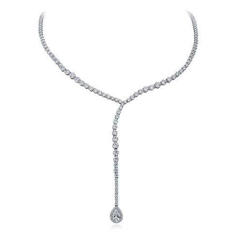 Gumuchian Cascade Riviera Platinum Diamond Pear Drop Necklace、mySite、hinf8tx79