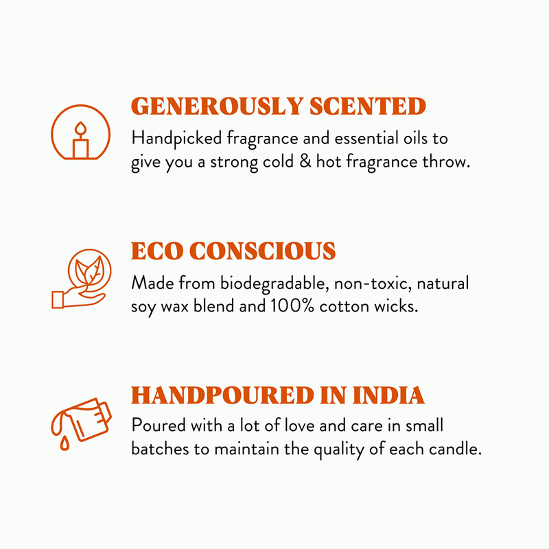 Soy Wax Scented Candle | Vanilla & Bergamot | Sunset Orange | Set of 5、mySite、camillekostekn