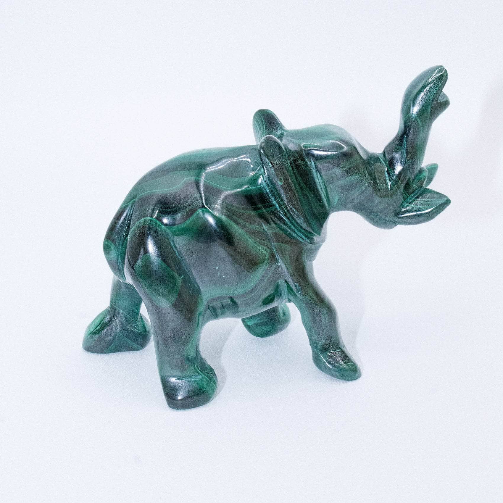 Genuine Malachite Elephants - Hand Carved - 1 of a Kind、mySite、hinf8tx79