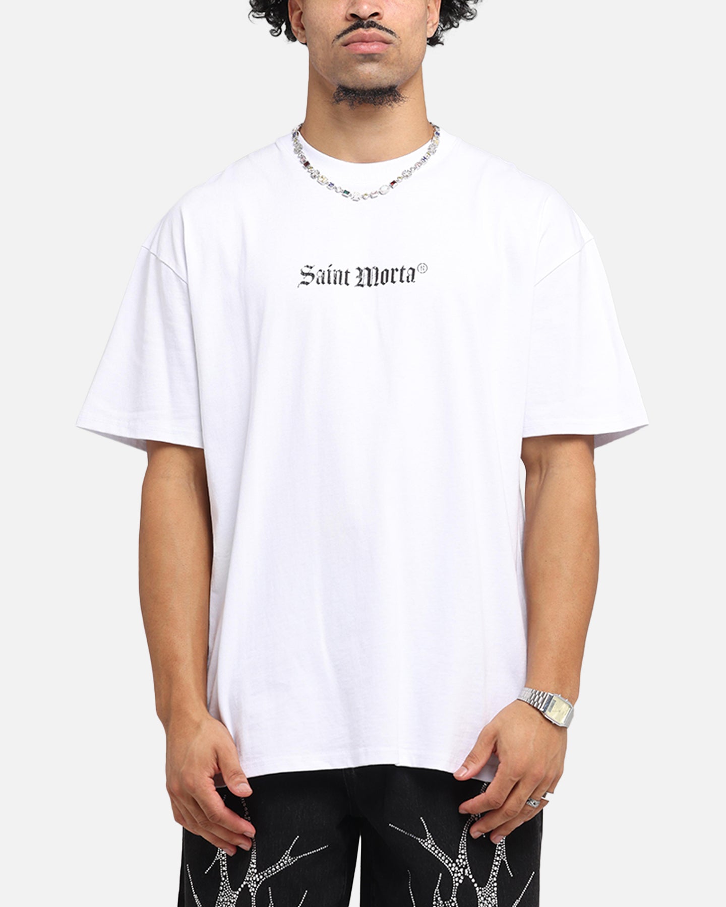 Saint Morta Weiry Hearts Boxy T-Shirt White、mySite、zt4zffjzw