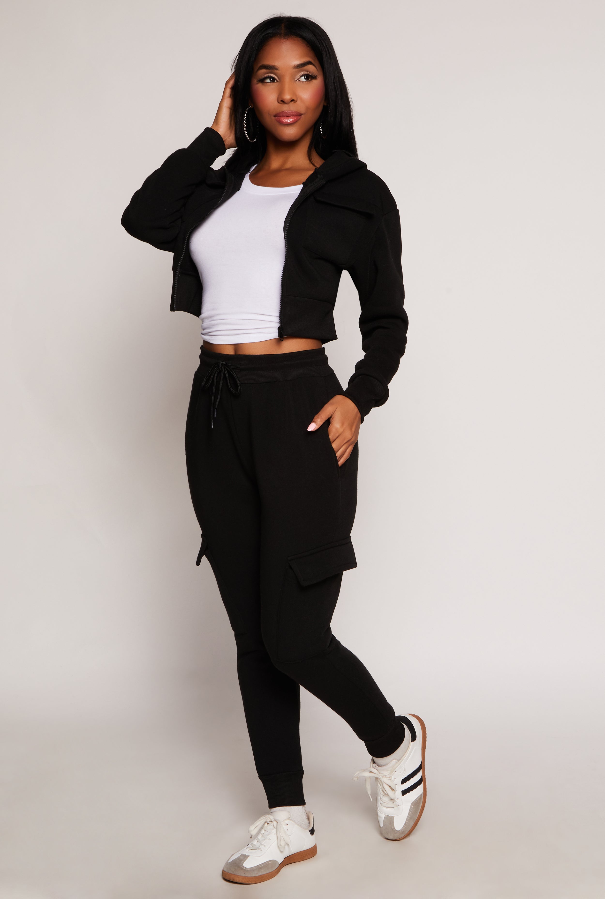 Fleece Cargo Pocket Joggers、mySite、camillekostekn