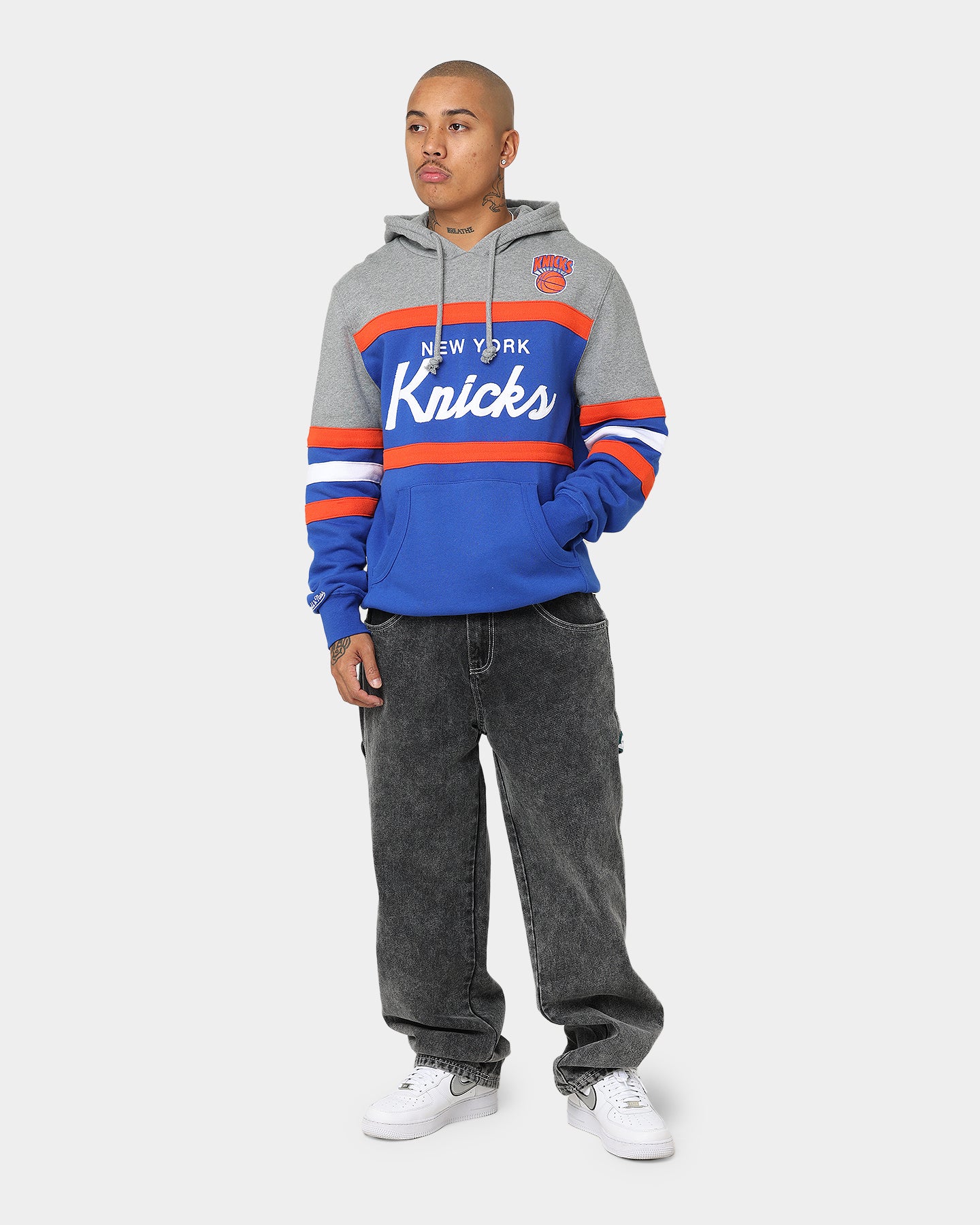 Mitchell & Ness New York Knicks Head Coach Hoodie Royal、mySite、zt4zffjzw