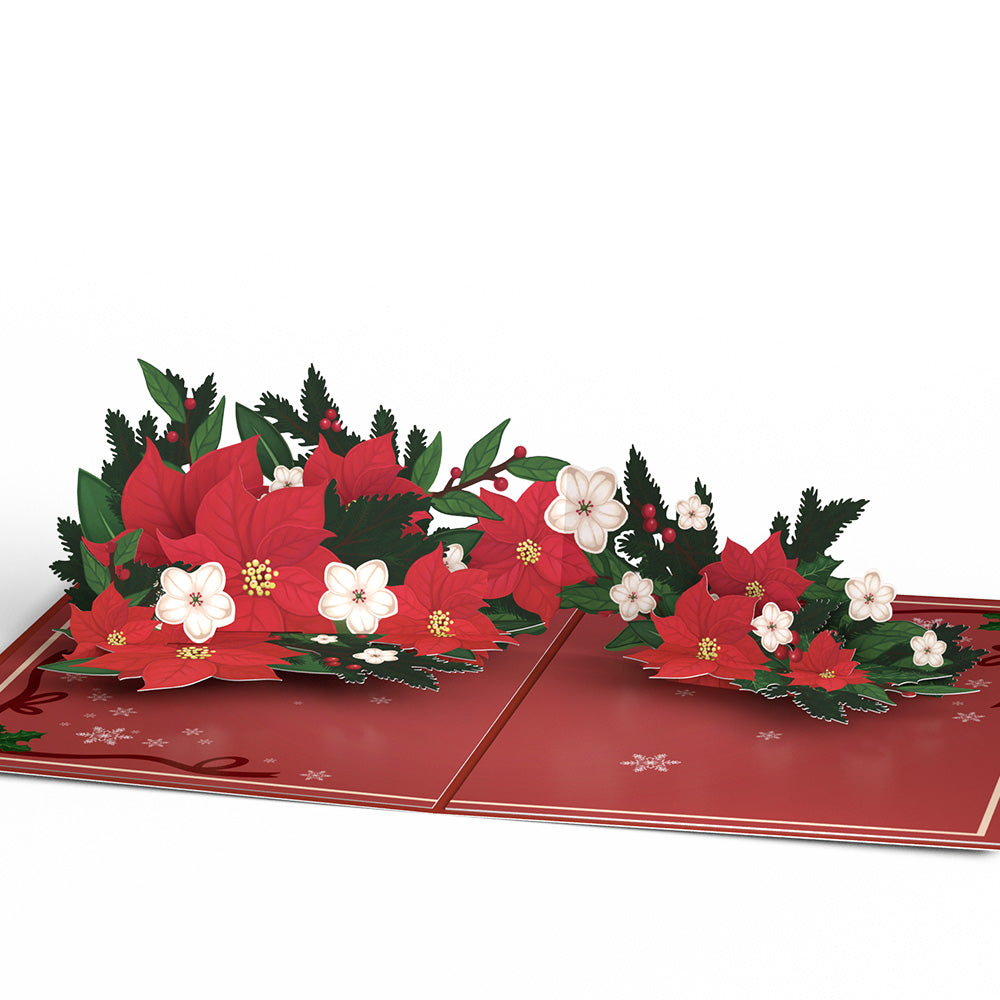 Poinsettia & Pine Pop-Up Card、mySite、solidvoid