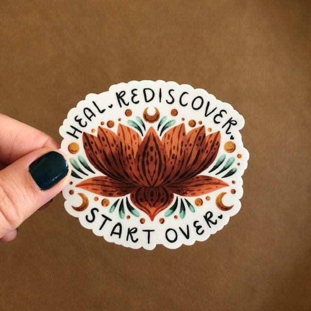  Heal. Rediscover. Start Over Sticker、mySite、ghnorth