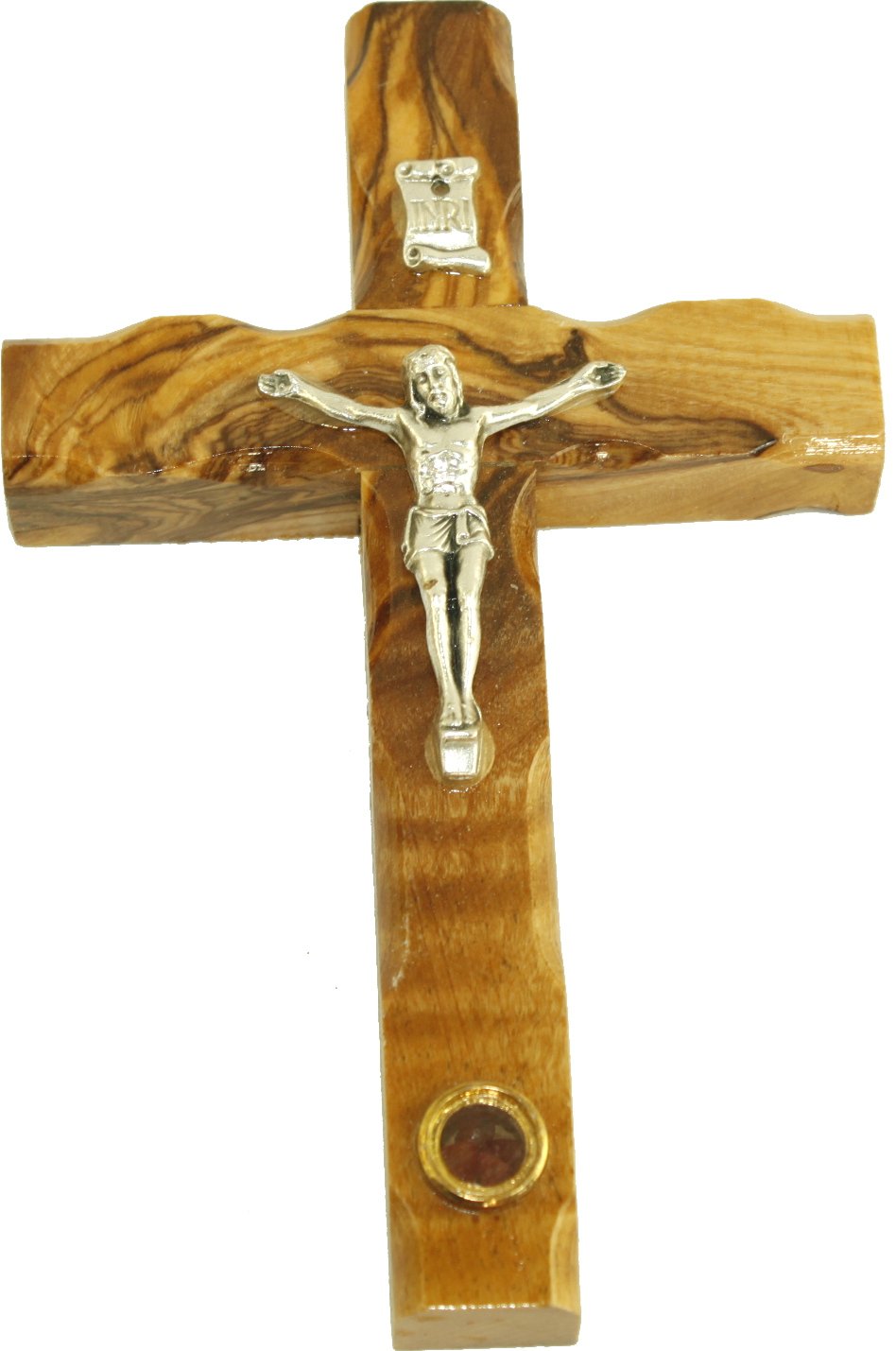 Olive wood Cross from Bethlehem with a Certificate and Lord prayer card (5 Inch Crucifix with sample)、mySite、topwebapps