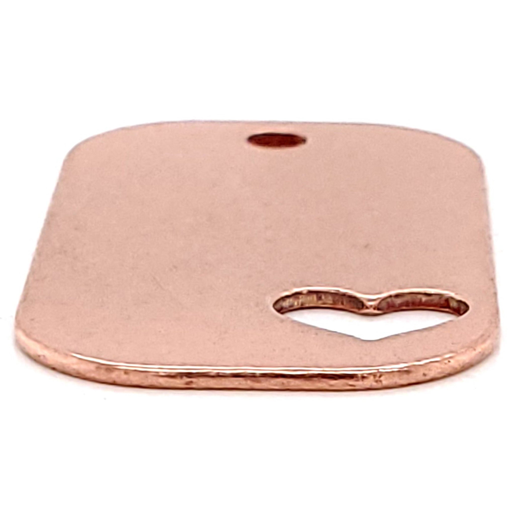 Copper Blank Heart Cutout Dog Tag Pendant / SBB0185、mySite、dreamappss
