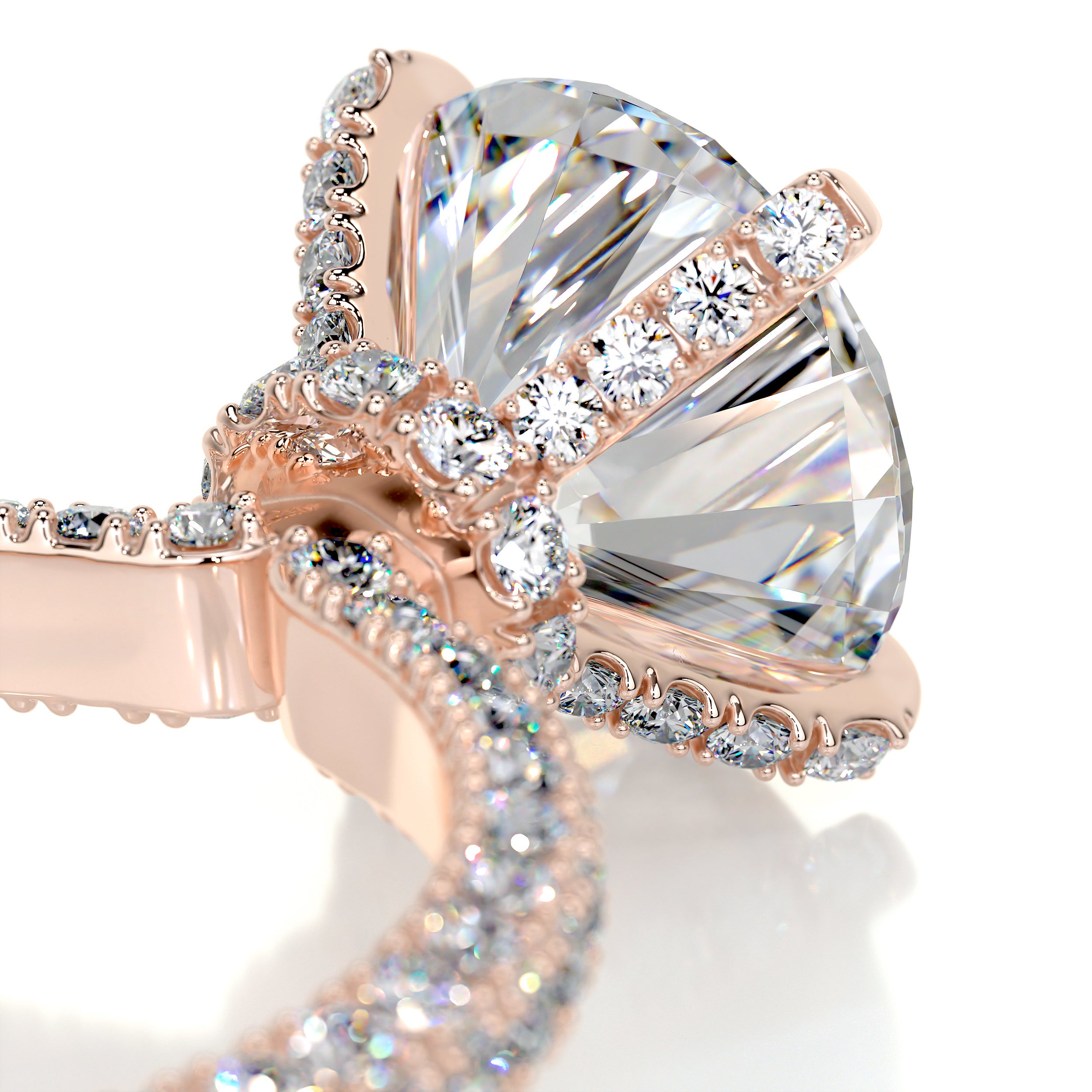 Milly Moissanite & Diamond Ring -14K Rose Gold、mySite、hinf8tx79