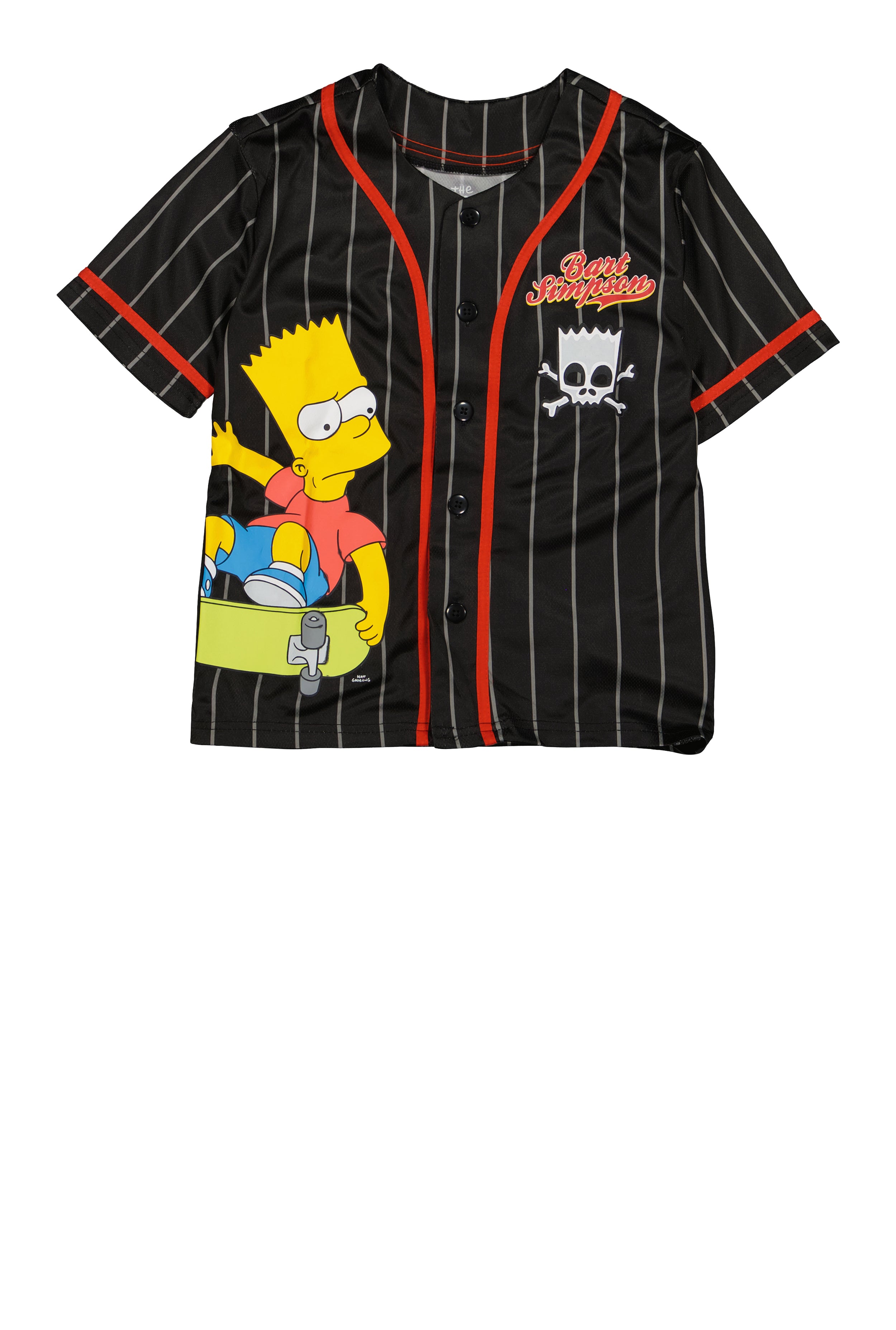 Boys Bart Simpson Graphic Baseball Jersey、mySite、camillekostekn