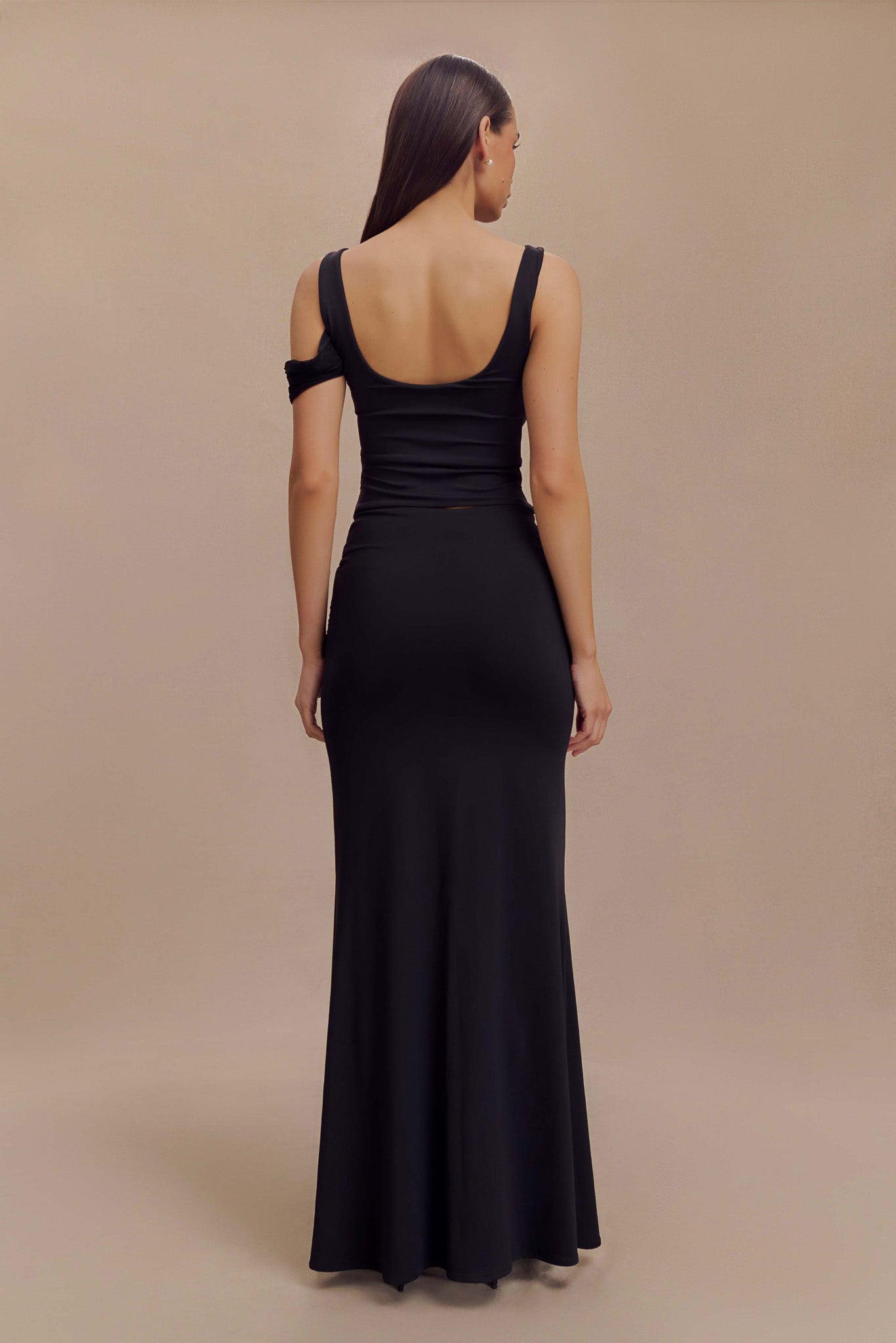 Jules Recycled Nylon And Mesh Maxi Skirt - Black、mySite、solidvoid