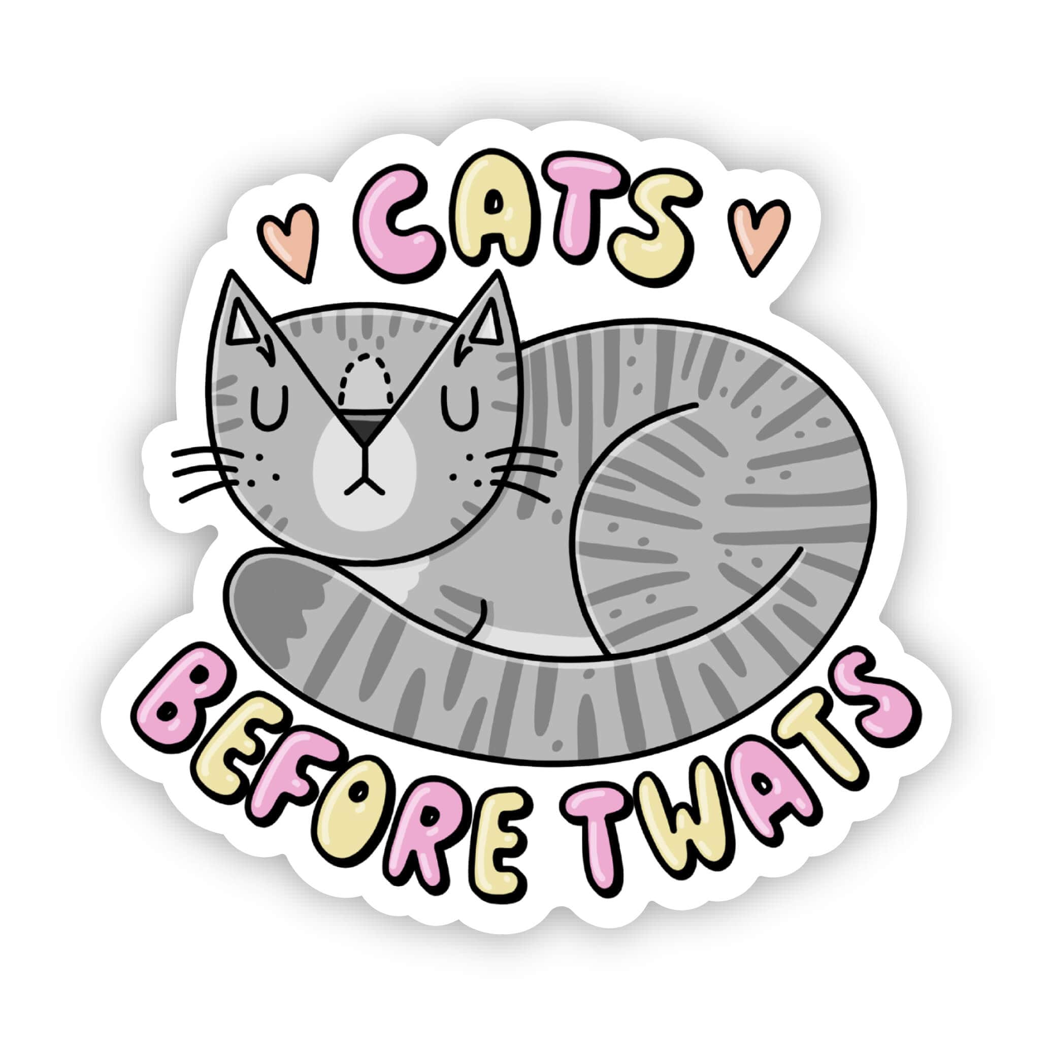 Cats before twats sticker、mySite、ghnorth