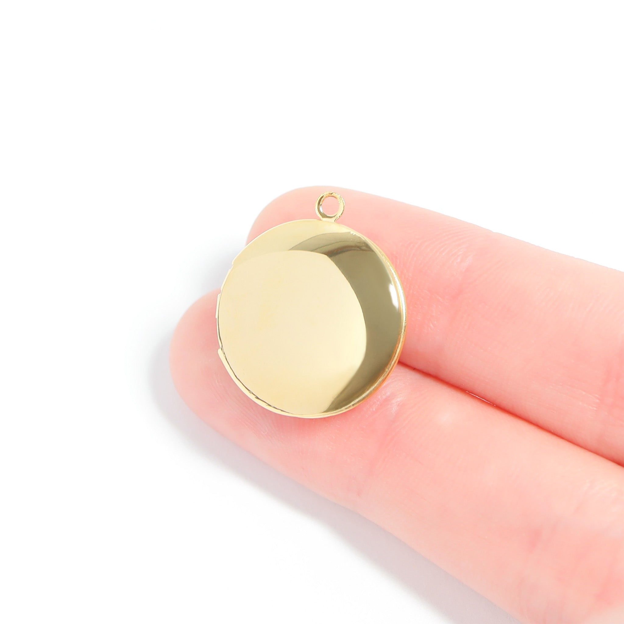 18K Gold PVD Stainless Steel Round Locket / PDL0241、mySite、dreamappss